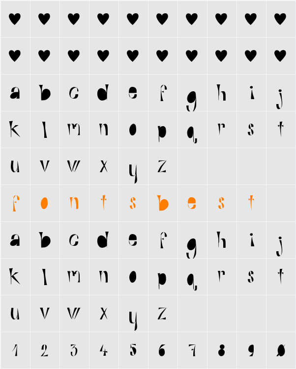 Alphabits Character Map