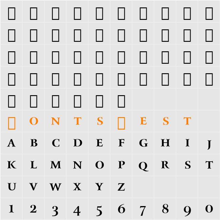 Arrus SmCap BT Character Map