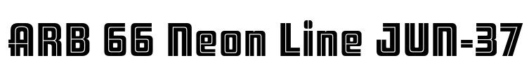 ARB 66 Neon Line JUN-37 Font Image