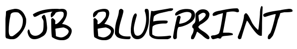 DJB BLUEPRINT Font Image