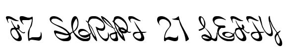 FZ SCRIPT 21 LEFTY Font Image