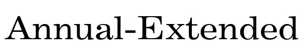 Annual-Extended Font Image