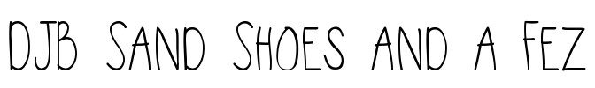 DJB Sand Shoes and a Fez Font Image