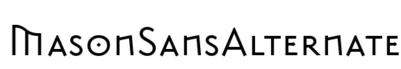 MasonSansAlternate Font Image