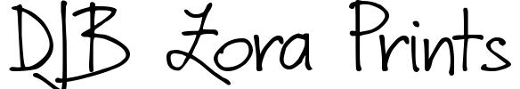 DJB Zora Prints Font Image