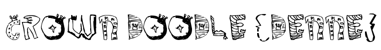 Crown Doodle {denne} Font Image