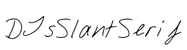 DJsSlantSerif Font Image