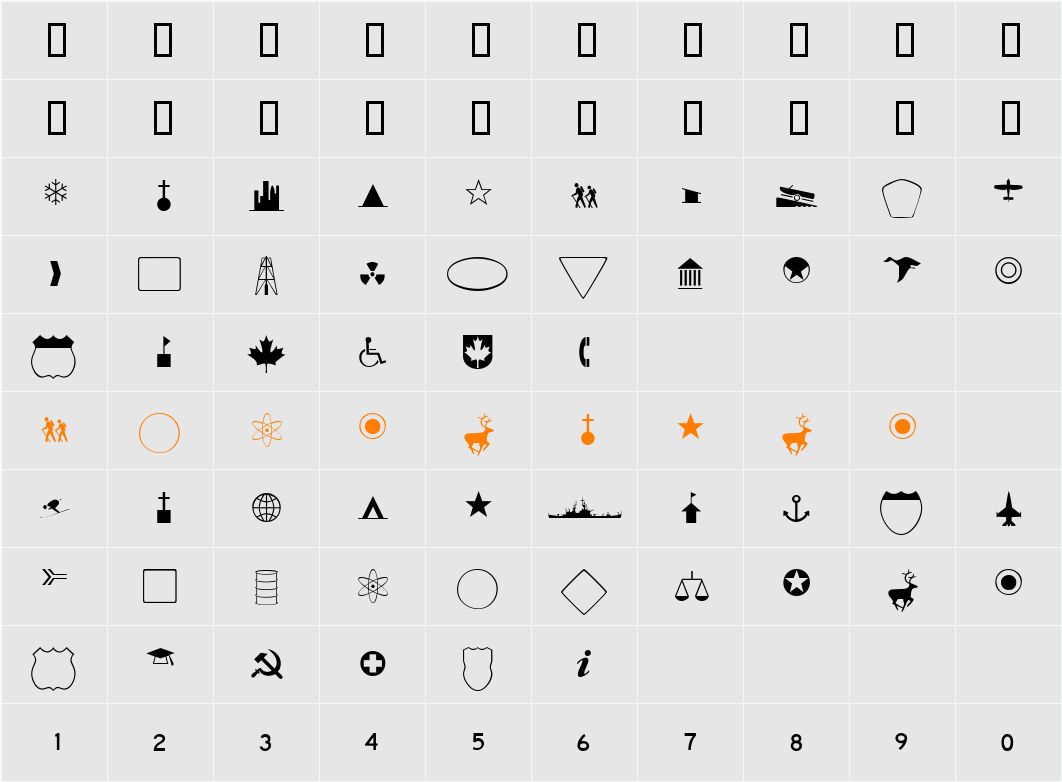 CarltonDB Character Map