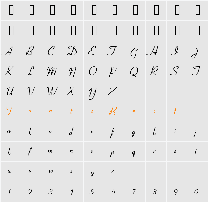 Aspire Character Map