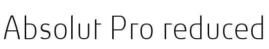 Absolut Pro reduced Font Image