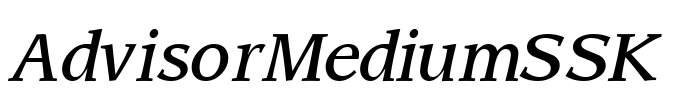 AdvisorMediumSSK Font Image