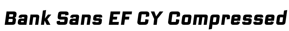 Bank Sans EF CY Compressed Font Image