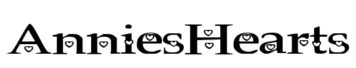 AnniesHearts Font Image