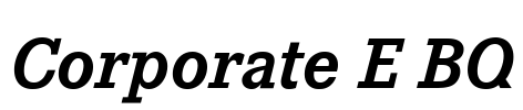 Corporate E BQ Font Image