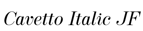 Cavetto Italic JF