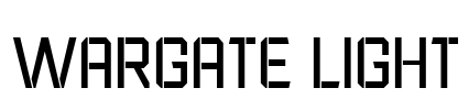 Wargate Light Font Image