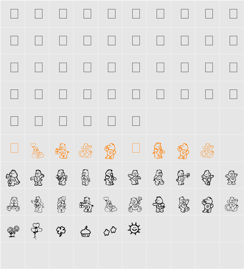 CareBearsbyIacy Character Map