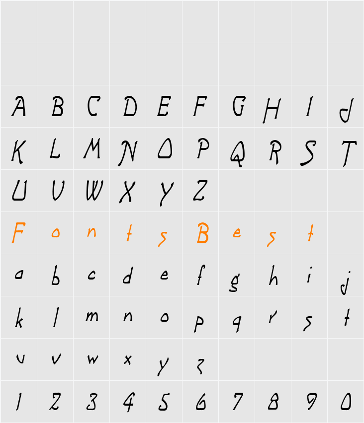 ArgonautCondensed Character Map