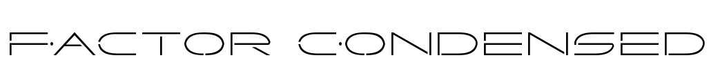 Factor Condensed Font Image