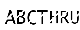 ABCThru Font Image