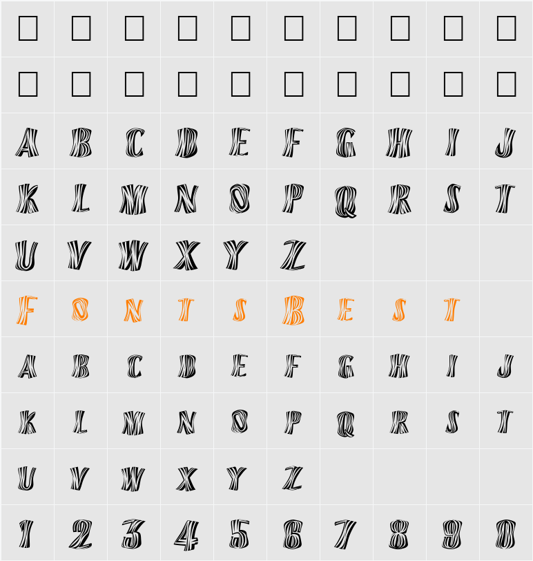 FZ WARPED 13 Character Map