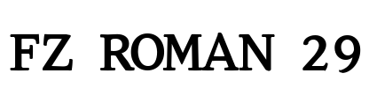 FZ ROMAN 29 Font Image