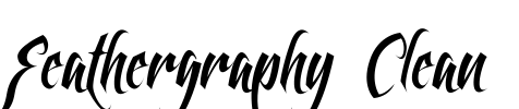 Feathergraphy Clean Font Image