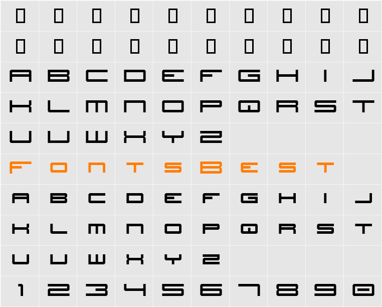 JH_TITLES Character Map