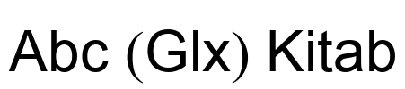 Abc (Glx) Kitab Font Image