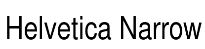 Helvetica Narrow Font Image