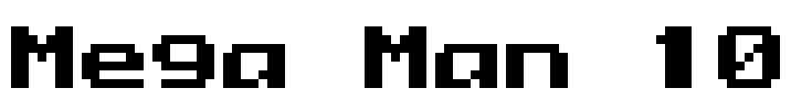 Mega Man 10 Font Image