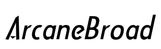 ArcaneBroad Font Image