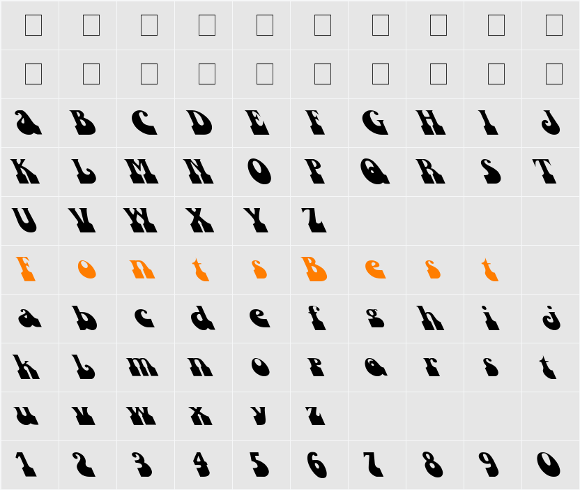 Inkwell Down Left Character Map