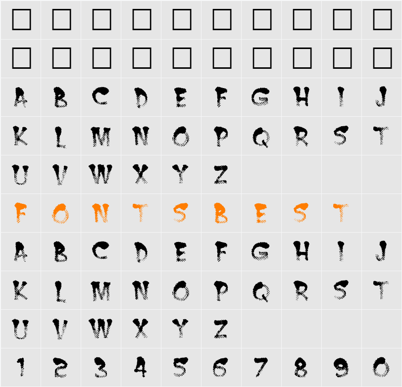 BurntMF Character Map