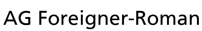 AG Foreigner-Roman Font Image