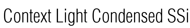 Context Light Condensed SSi Font Image