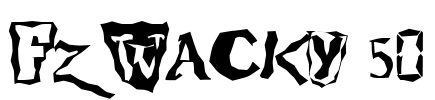 FZ WACKY 50 Font Image