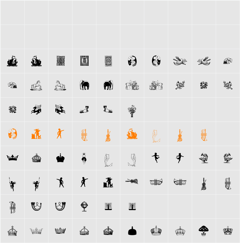 Cornucopia of Dingbates Five Character Map