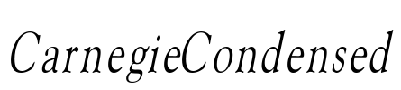 CarnegieCondensed Font Image