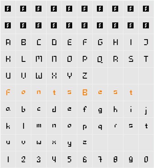 CyberSystem2-3 Character Map