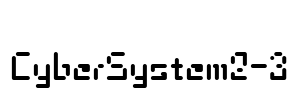 CyberSystem2-3 Font Image