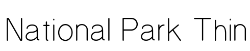 National Park Thin Font Image