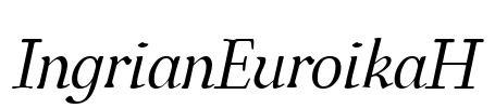 IngrianEuroikaH Font Image