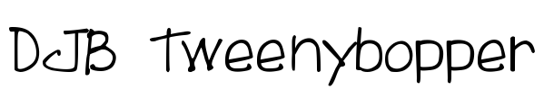 DJB Tweenybopper Font Image