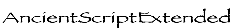 AncientScriptExtended Font Image