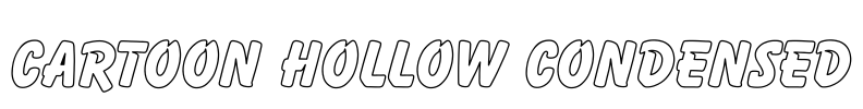 Cartoon Hollow Condensed Font Image