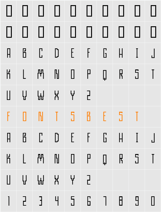 AIRWAVE 1 Character Map