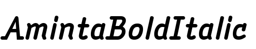 AmintaBoldItalic Font Image