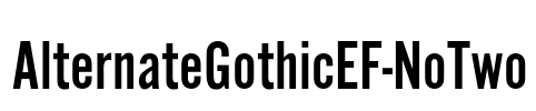 AlternateGothicEF-NoTwo Font Image