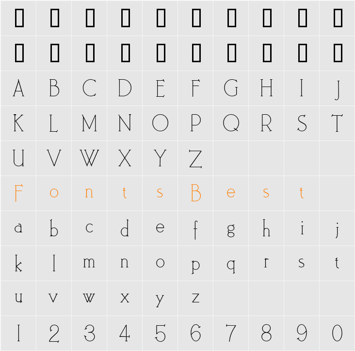 CK Cosmopolitan Character Map